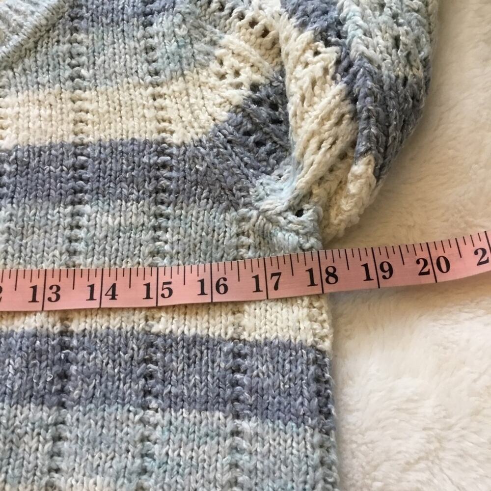 GAP Blue and White Striped Knit Sweater Top - Picture 11 of 15